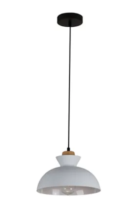 Charlotte Pendant 280Mm White/Wood