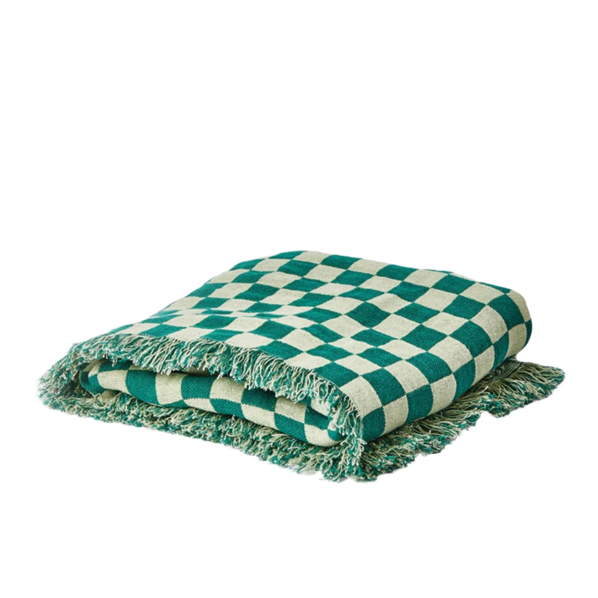 Checkers Blanket - Green