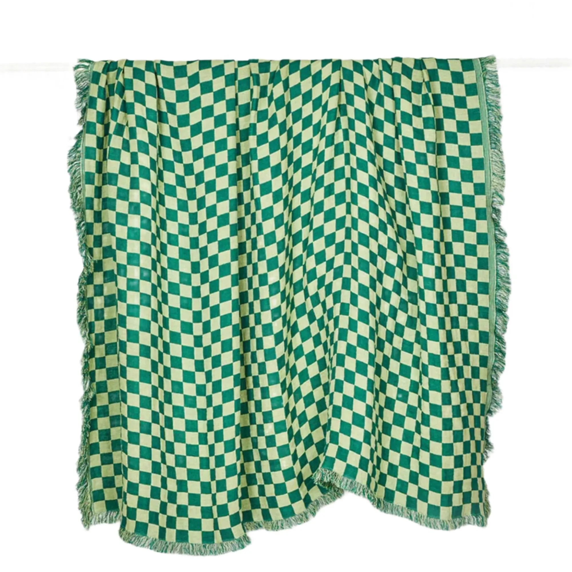 Checkers Blanket - Green