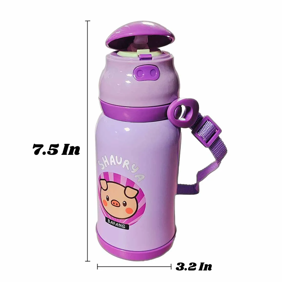 Childrens Personalized Water Bottle with Printed Name-Sipper Bottle for Kids