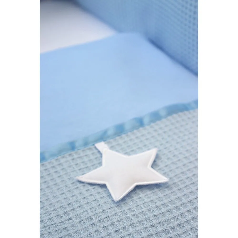 Clair De Lune Waffle Star Crib Set (Blue)