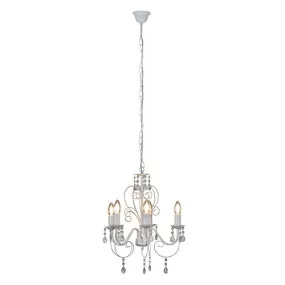 Cleo 5Lt Chandelier 420Mm White