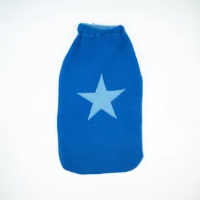 Colbalt and Sky Blue Star Cashmere Large Hot Water Bottle