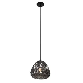 Colmar Pendant 250Mm Smokey Black Glass