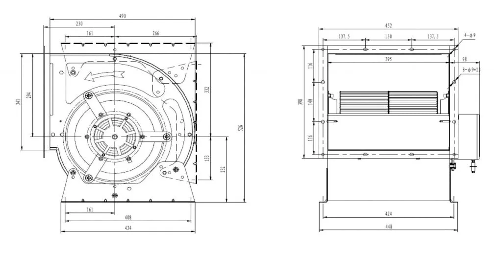 Combisteel Centrifugal Kitchen Extractor Fan 12/12 6800 m3/h - 7225.0070