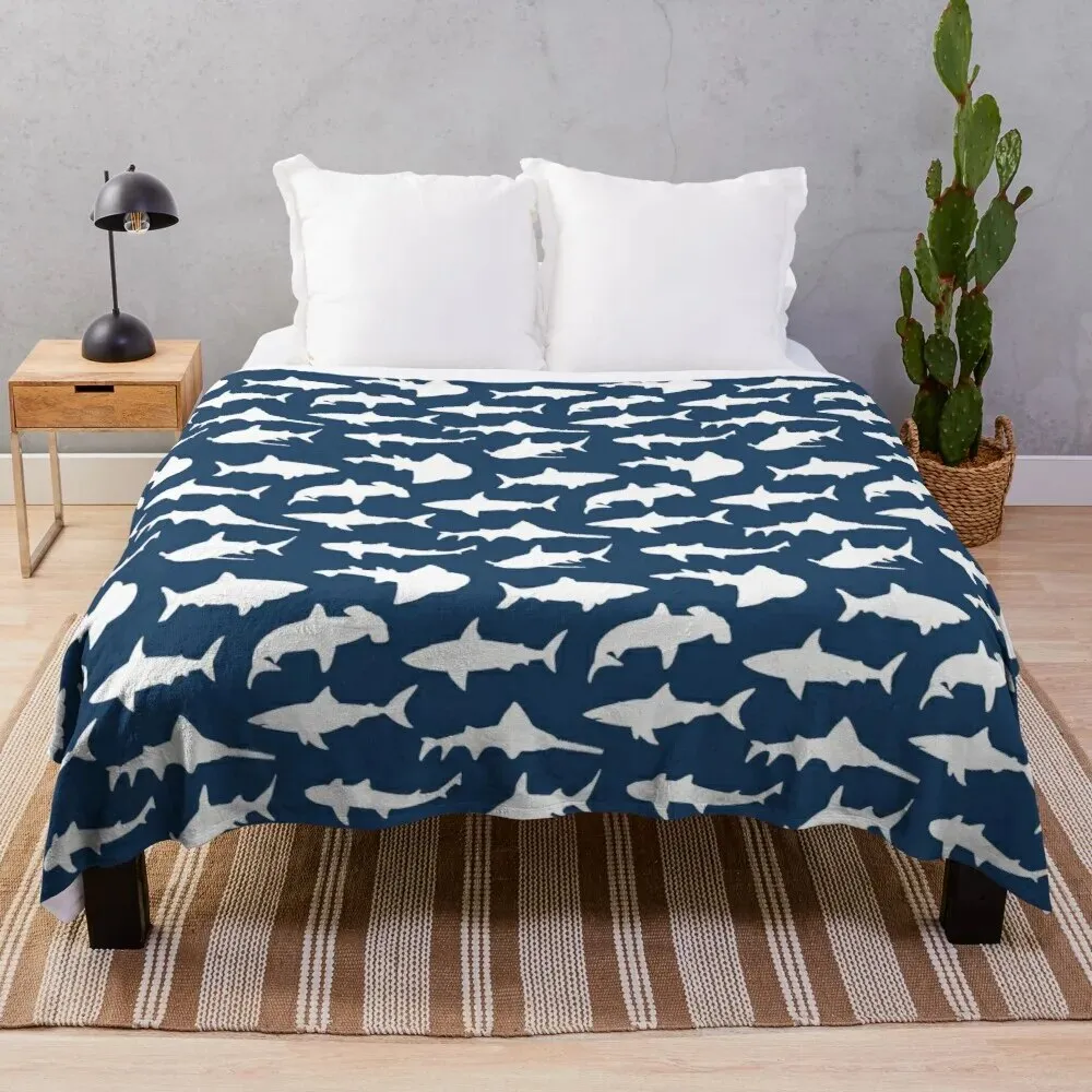 Comfy Sofa Blanket: 3 different Shark prints