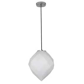 Como Pendant Chrome With Opal Glass