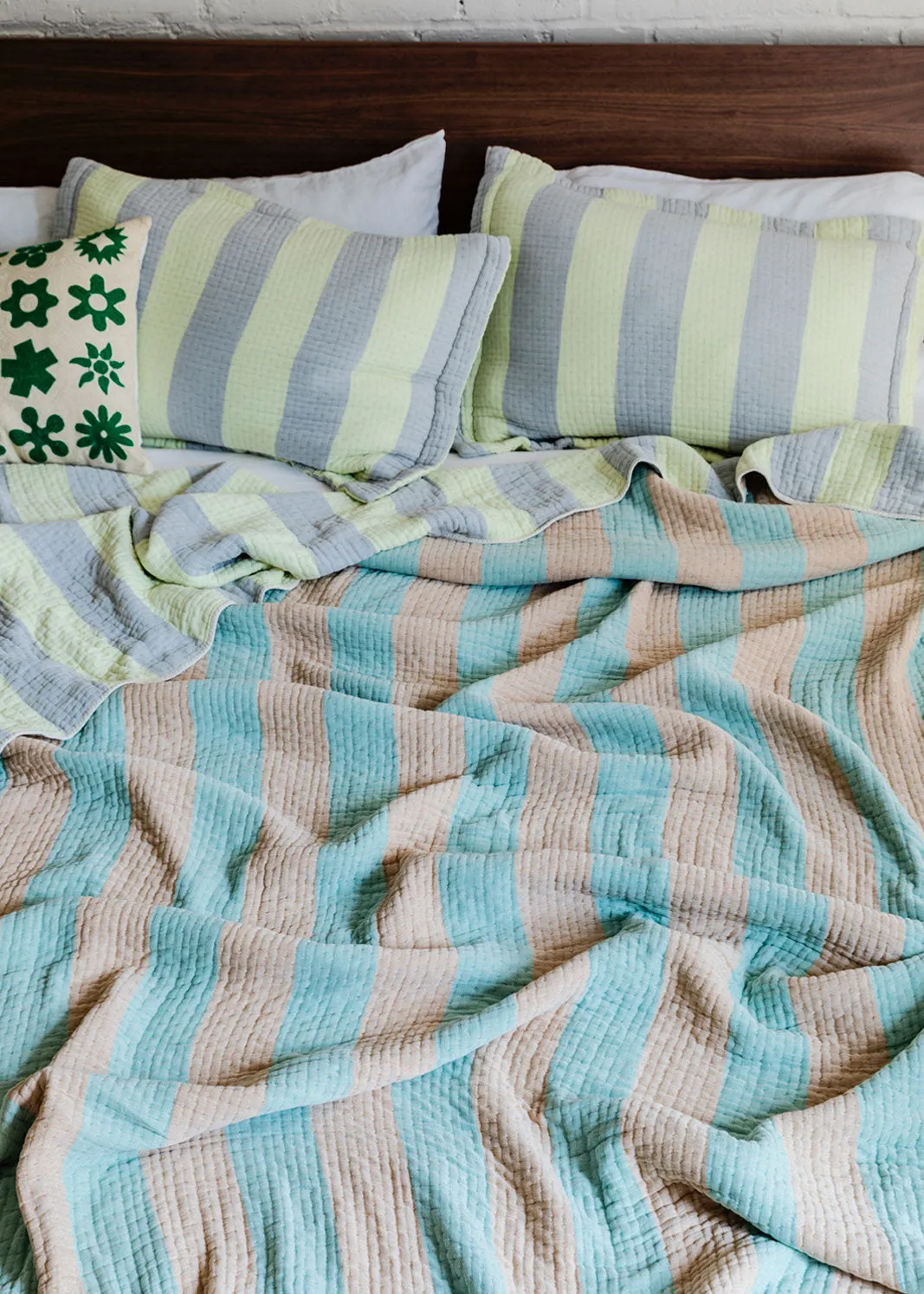 Cool Stripe Coverlet Set