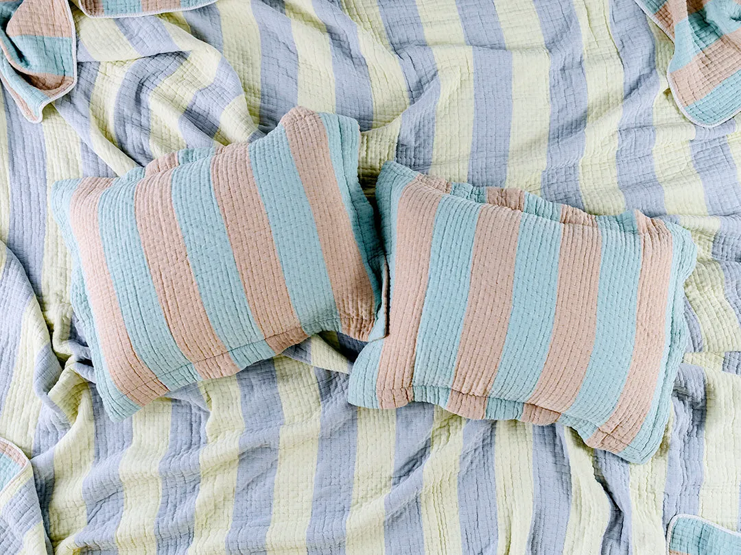 Cool Stripe Coverlet Set