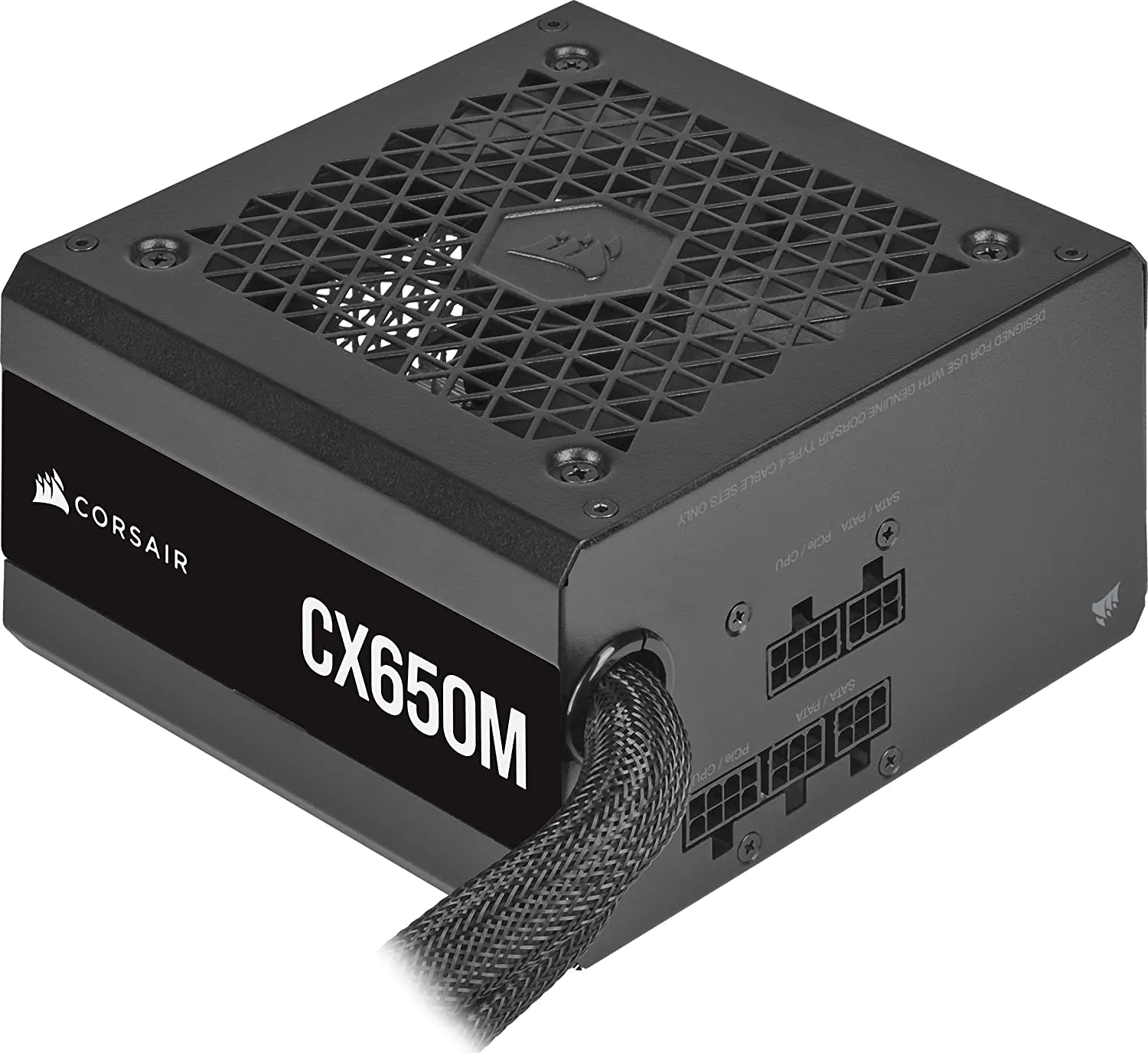 Corsair CX650M, 650 Watt 80 PLUS Bronze Semi-Modular Low-Noise ATX Power Supply (Single EPS12V Connection, 105°C Capacitors, Compact Size) - Black