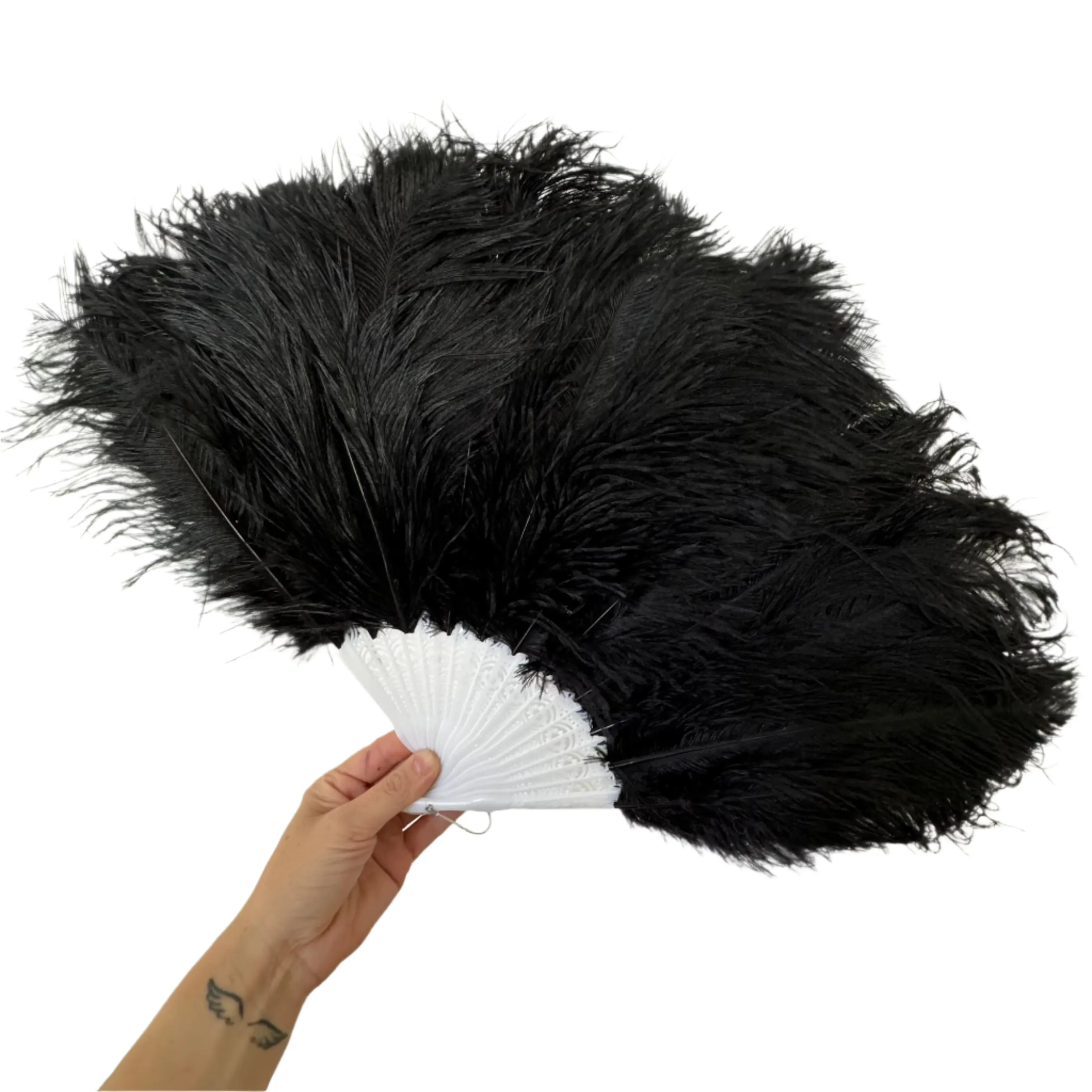 Costume Dance Ostrich Feather Fan - Classic