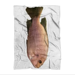 Cream Peach Fish Sublimation Throw Blanket