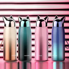 Cute Cat Fox Ears Insulated Bottle (300 ml)