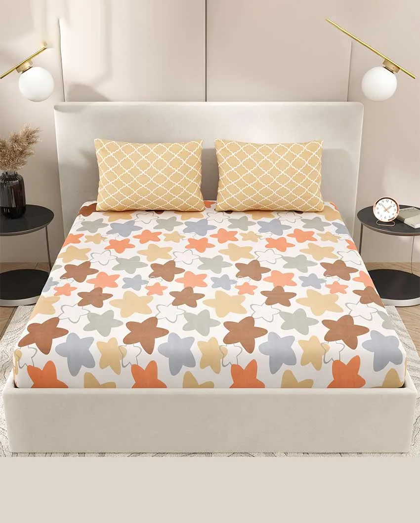 Dahlia Floral Polycotton Flat Bedding Set | King Size | 108 x 108 inches