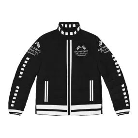 DCYG Racing Fans White Logo & Black  Unisex Puffer Jacket (AOP)