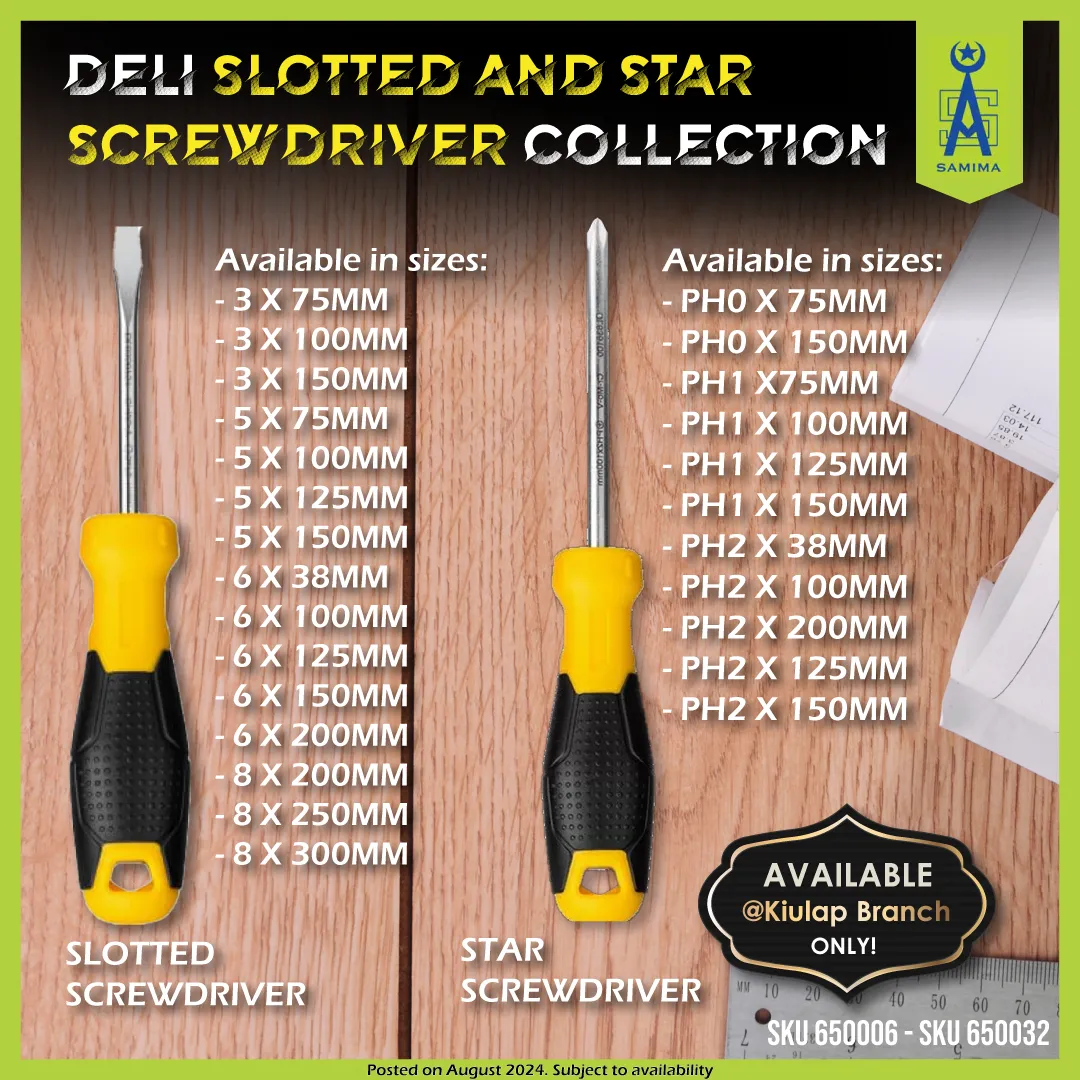 DELI DL636038 STAR SCREWDRIVER PH2 X 38MM