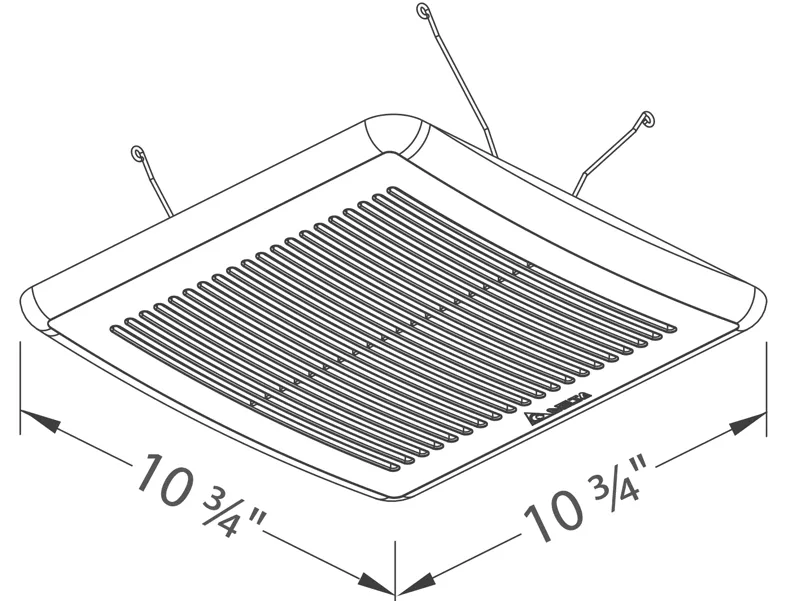 Delta BreezElite - ELT80-110H Ceiling Bathroom Exhaust Fan with Adjustable High Speed and Humidity Sensor