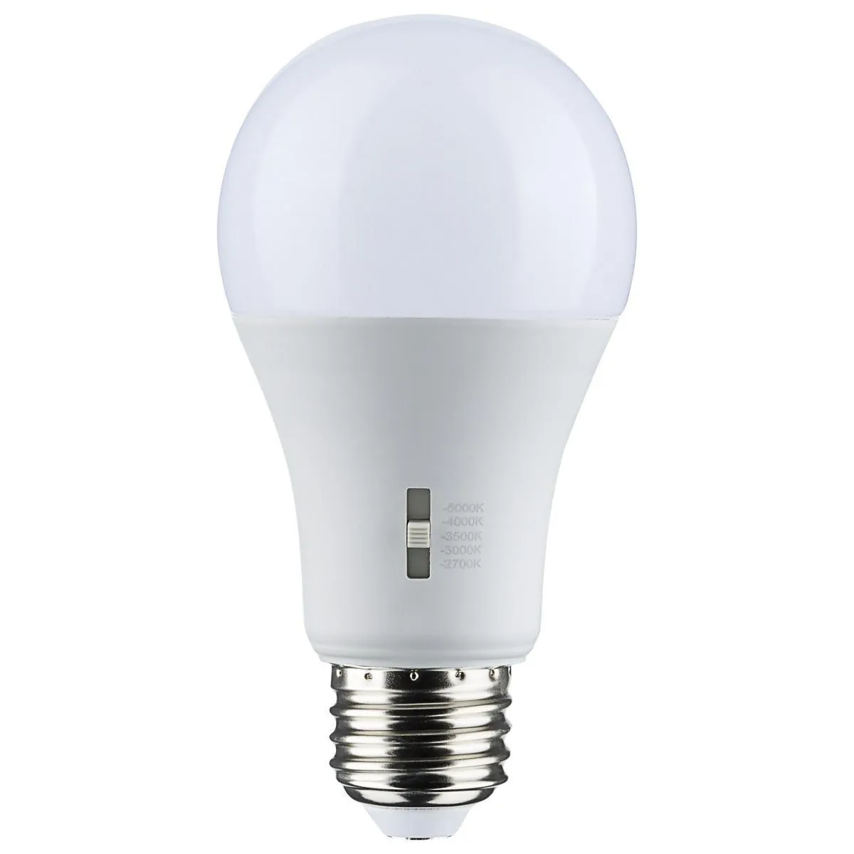 Dimmable A19 LED Bulb, 9 Watts, 800 Lumens, Selectable 30K/40K/50K, 60W Equal, E26 Medium