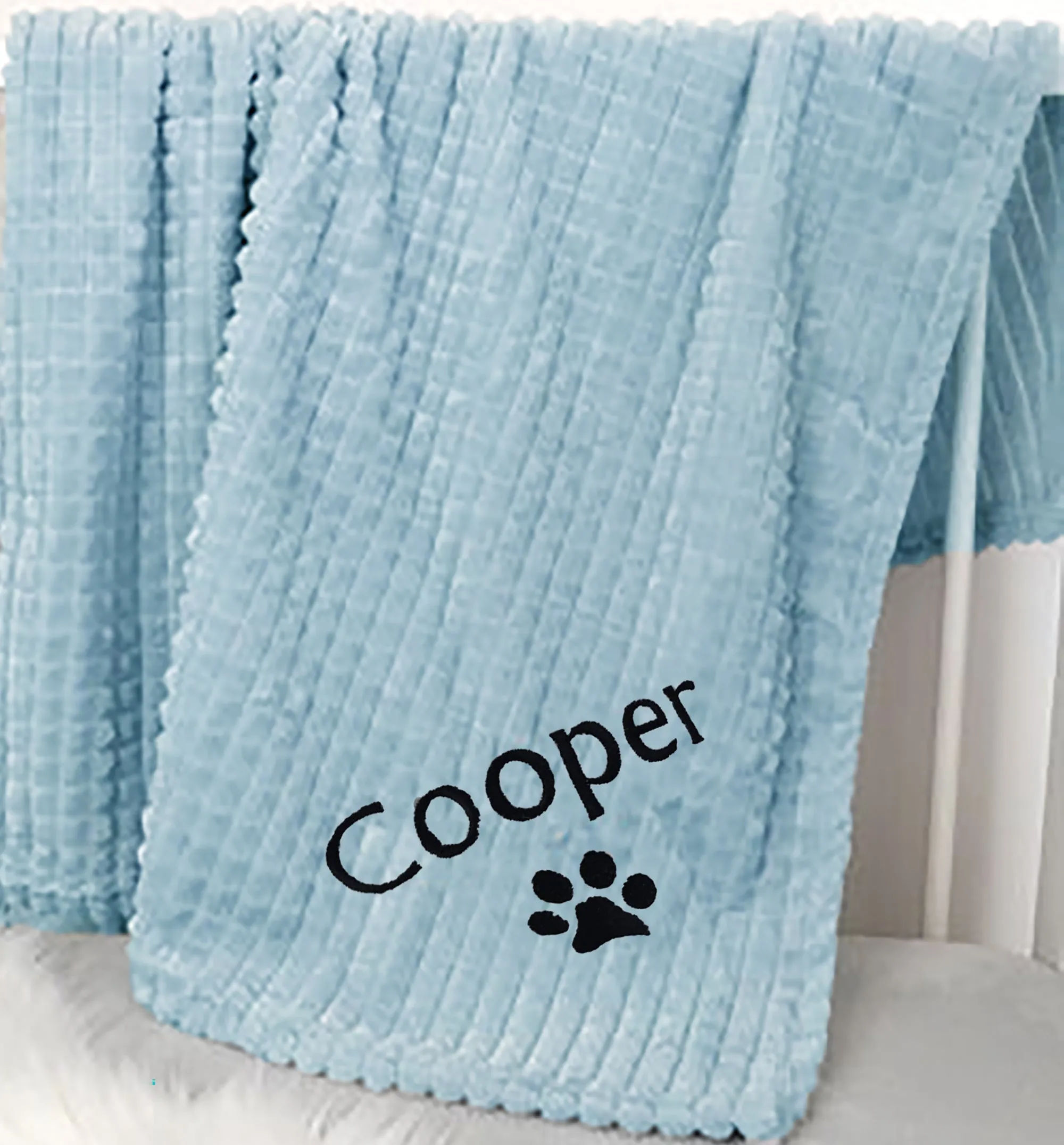 Dog or Cat Personalised Embossed Blanket