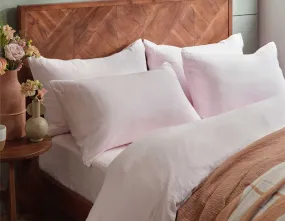 Double Linen Bedding - Soft Pink