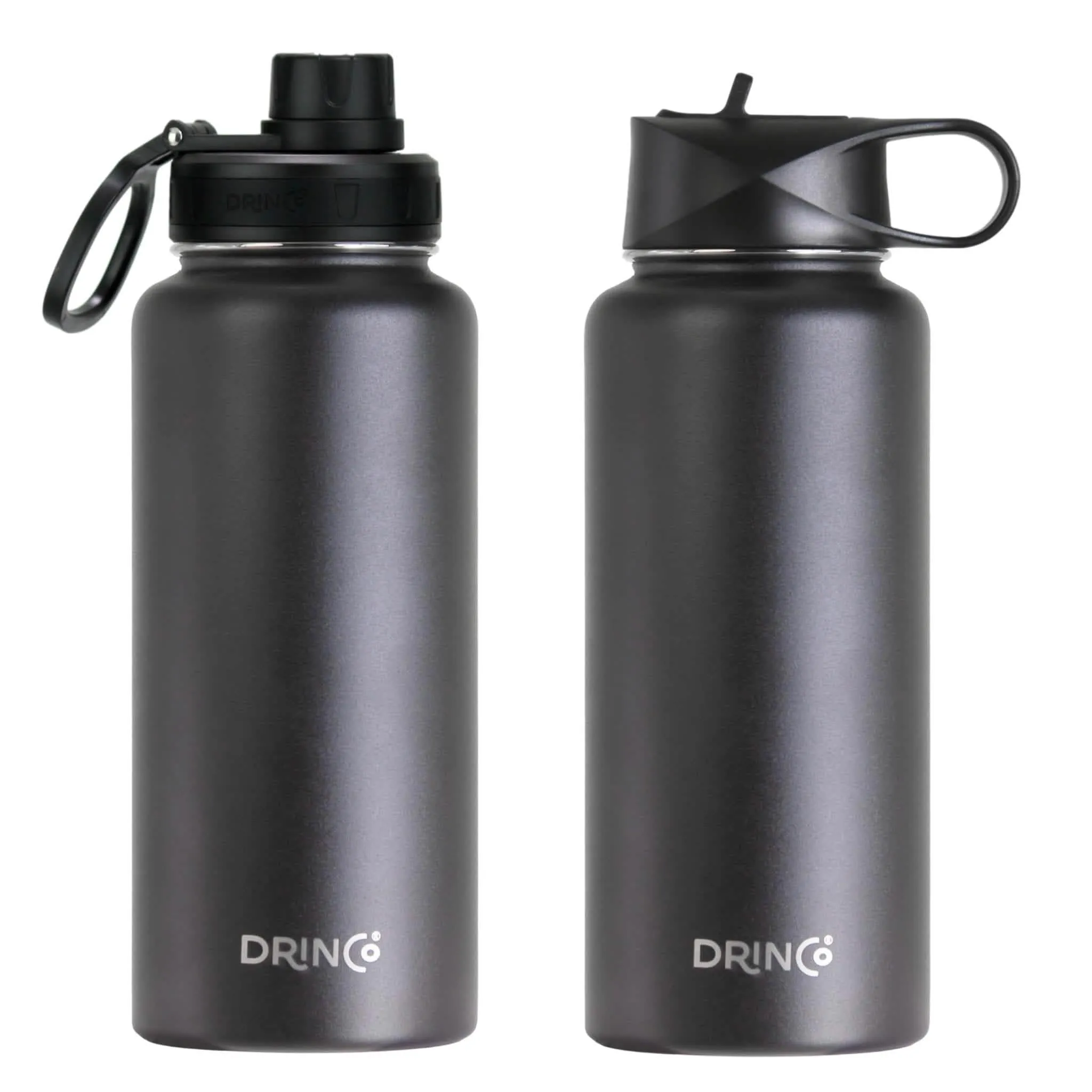 DRINCO® 32oz Insulated Stainless Steel Water Bottle - Midnight Black