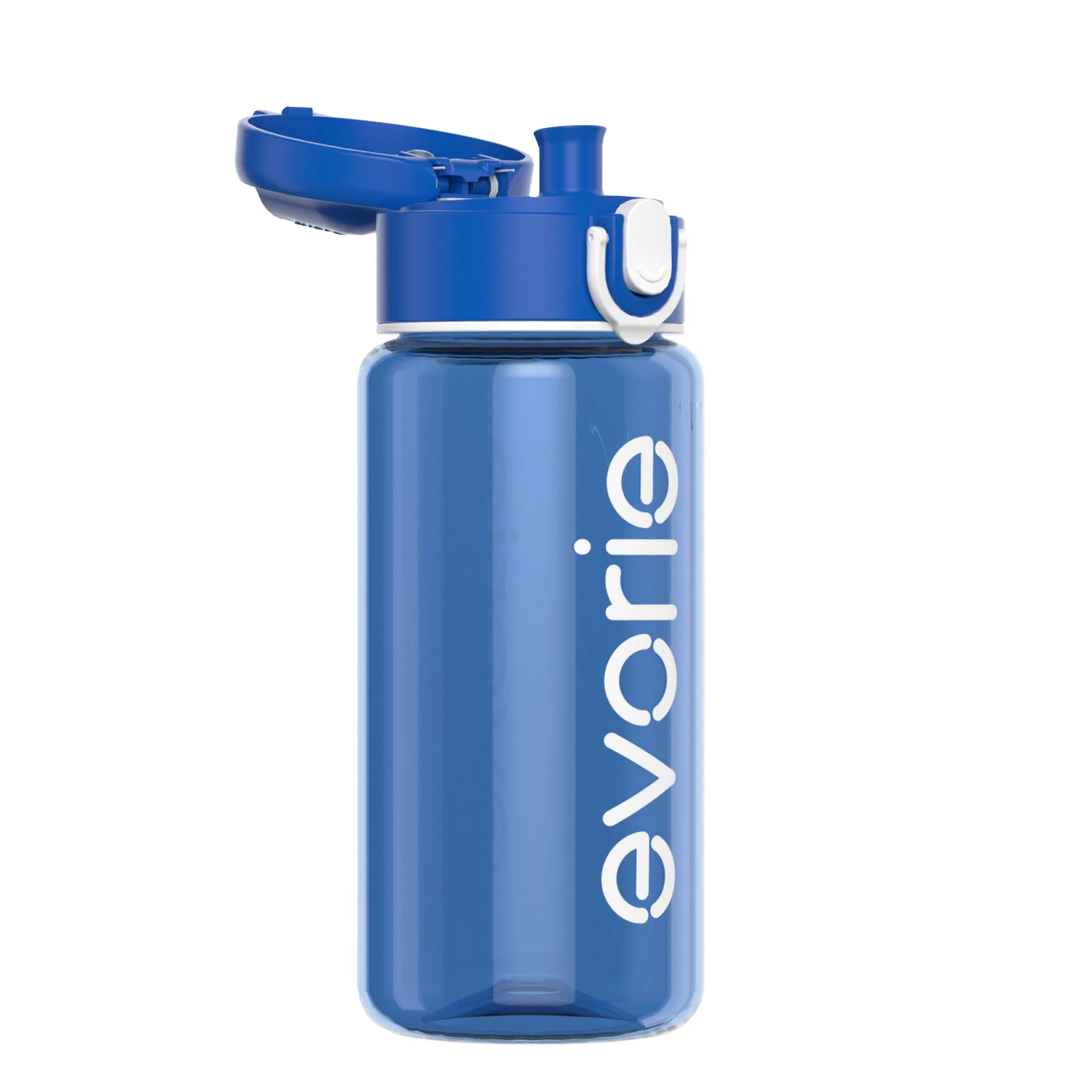 Evorie Tritan Kids Drinking Spout Water Bottle 380mL, Classic Blue