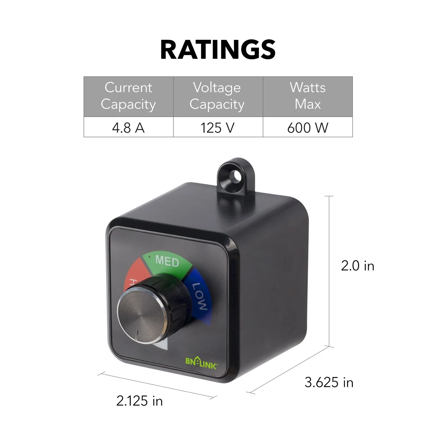 Exhaust Variable Speed Fan Speed Adjuster 4.8A / 600W BN-LINK