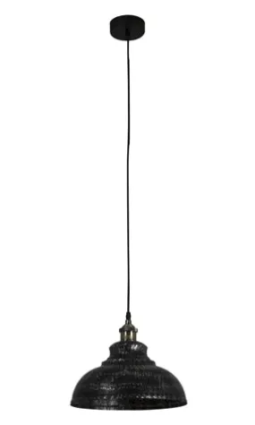 Farmhouse Pendant 290Mm Black/Silver