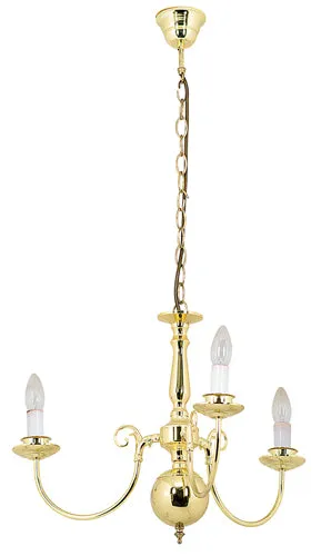 Flemmish 3Lt Chandelier 450Mm P/Brass