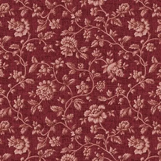 French Cottage - Floral Damask Cranberry