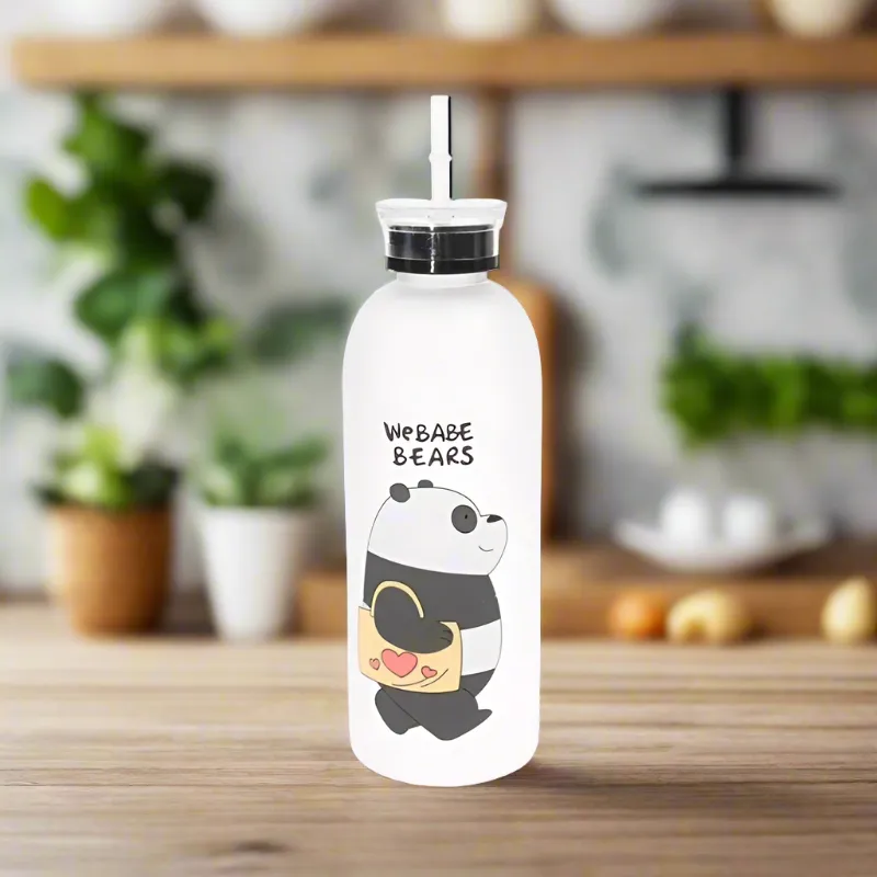 Frosted Panda Bear Water bottle 1000ml