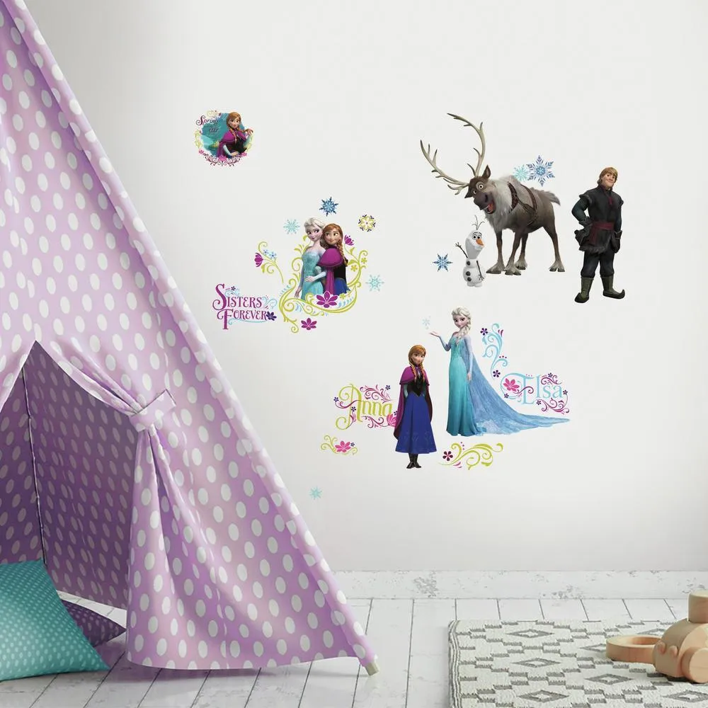 Frozen Wall Decals with Glitter