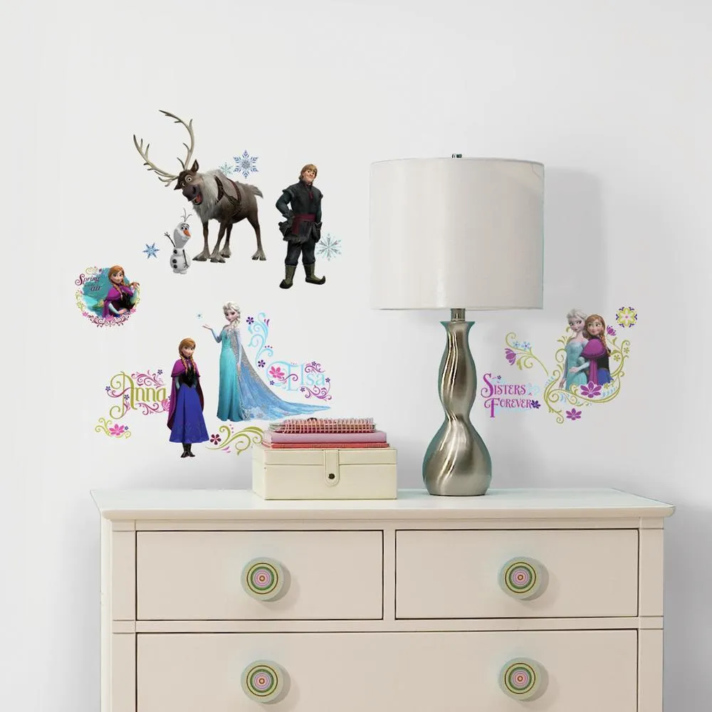 Frozen Wall Decals with Glitter