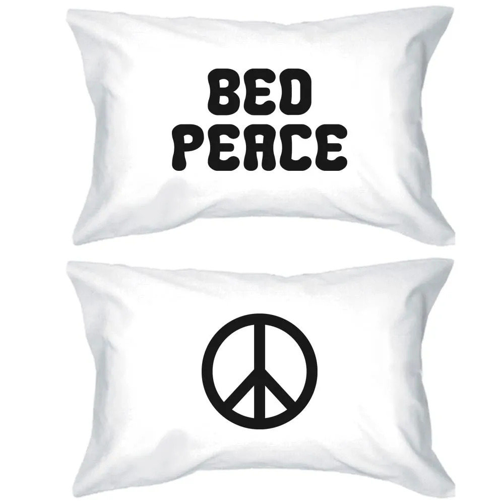 Funny Pillowcases Standard Size 20 x 31 - Bed Peace and Peace Symbol