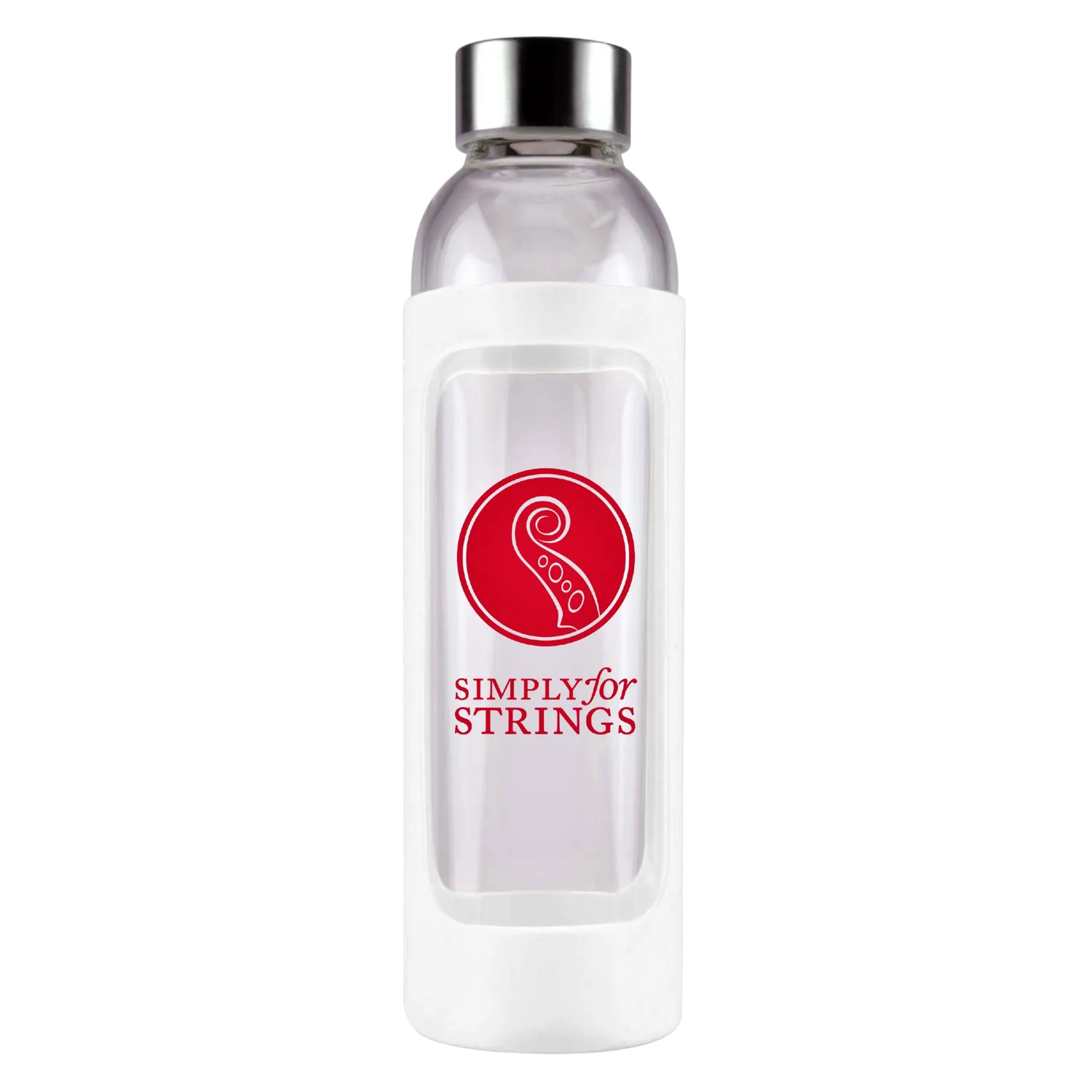 Glass Drink Bottle with Silicone Sleeve 550ml