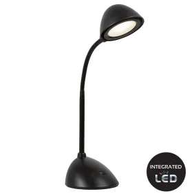 Gooseneck LED Desk Lamp 130mm Black