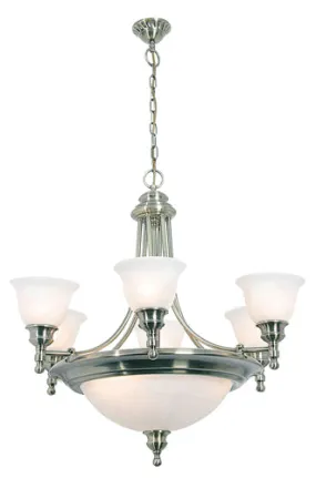 Grand Budapest 9Lt Chandelier Satin Chrome