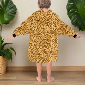 Growing Wild - Leopard Print - Hooded Blanket