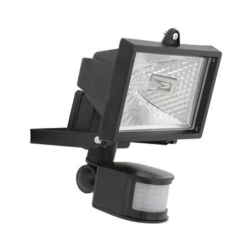 Halogen 150w Floodlight & Sensor Black