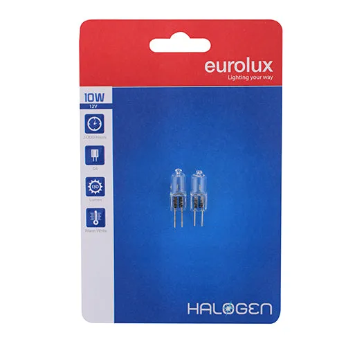 Halogen Bi-Pin G4 10w 12v Twin Pack