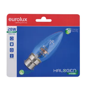 Halogen Candle B22 28w Blister