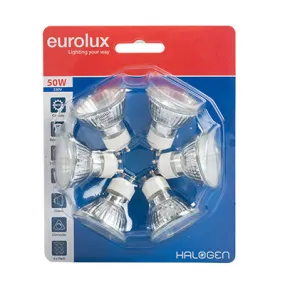 Halogen Ceramic Base GU10 50w 6Pc Blister