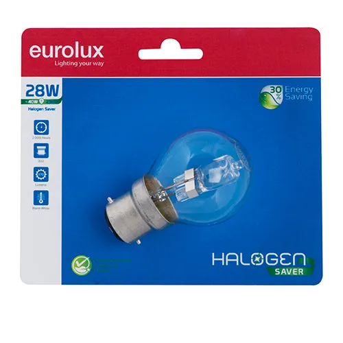 Halogen Golfball B22 28w WW Blister