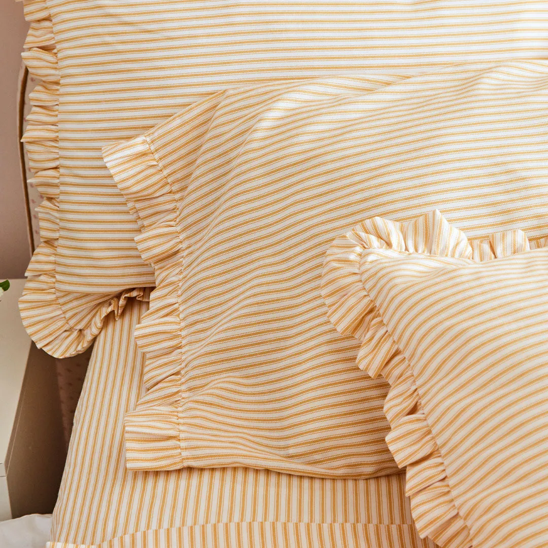 Harvest Gold Stripe Pillowcase Sets