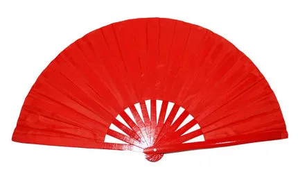 High grade Bamboo Fan with bag, Double Sided, Performance Fan Red/Golden Martial Arts Fans