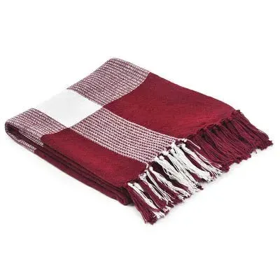 Highland 80284RRW Rio Red/White Throw Blanket