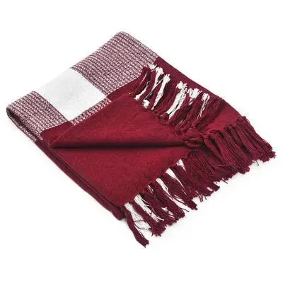 Highland 80284RRW Rio Red/White Throw Blanket