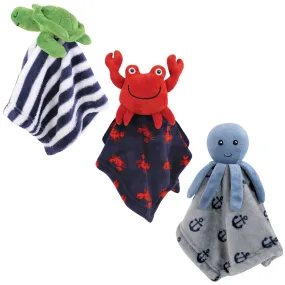 Hudson Baby Animal Face Security Blanket, Sea Creatures