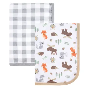 Hudson Baby Cotton Swaddle Blankets, Woodland