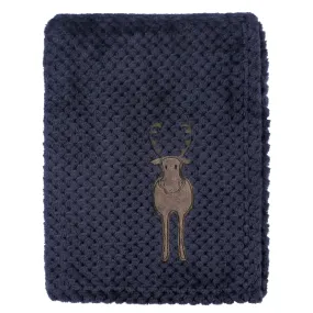 Hudson Baby Plush Waffle Blanket, Moose